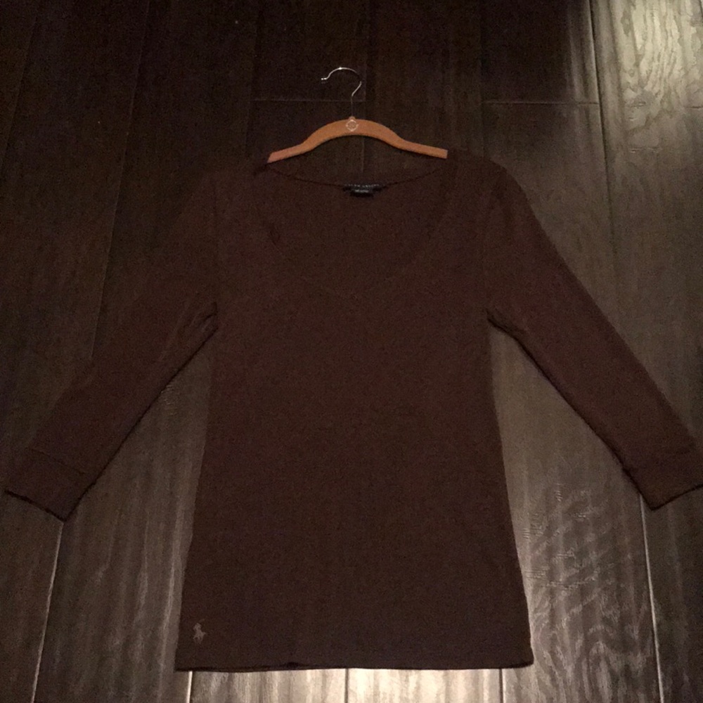 Women’s Brown Ralph Lauren 3/4 Sleeve V Neck Top